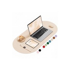 Desk Mat, 31.5" x 15" Oval PU Leather Non-Slip Desk Pad Large Mouse Pad for D...