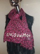 Rare Louis Vuitton Stephen Sprouse Leopard Graffiti Scarf Rouge Fauviste Pink