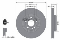 Pagid Bremsscheiben InnenbelüFtet Ø305Mm FüR Mercedes-Benz A-Klasse W177 GLA