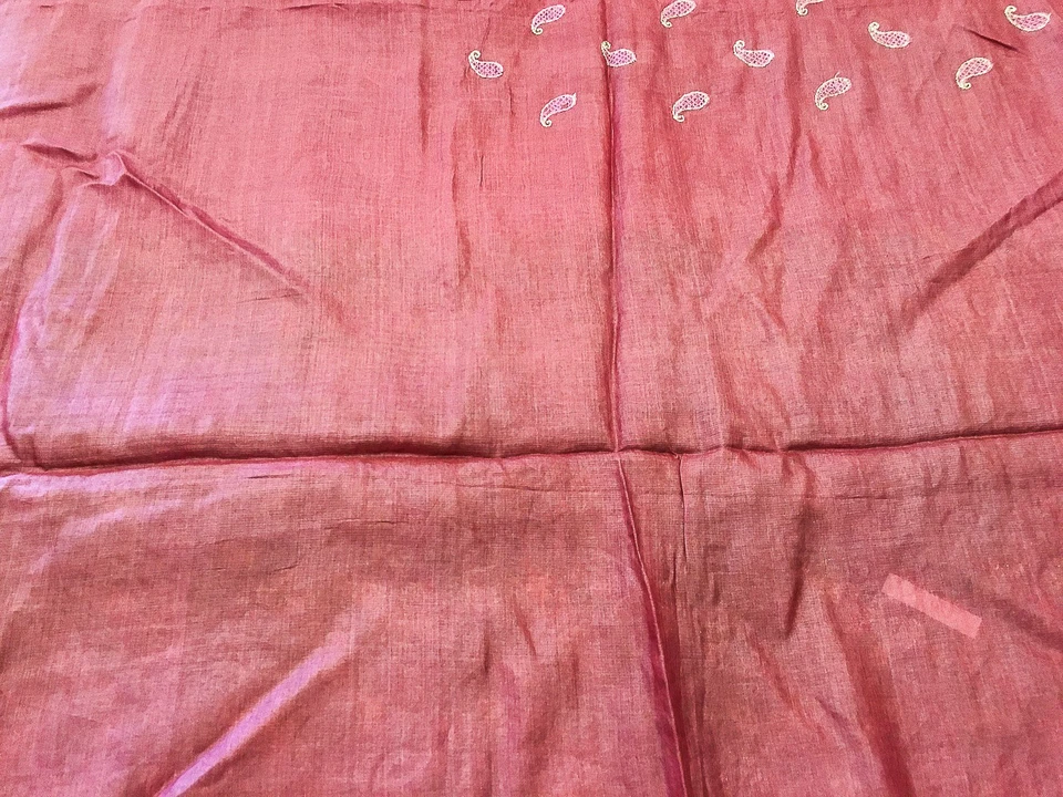 Sari de seda pura Tussar 100 % seda tela india vintage reciclada TSS3122 Foto 3 de 4