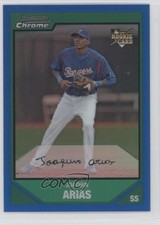 2007 Bowman Chrome Blue Refractor 89/150 Joaquin Arias #208 0o9