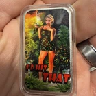 1 Ounce Oz .999 Silver "I'd Hit That" Color Art Enamel Bar *420 RARE JM MINT