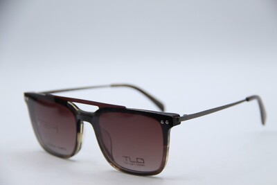 NEW TLG NUCP050 C02 BROWN HAVANA POLARIZED AUTHENTIC CLIP-ON SUNGLASSES 54-19