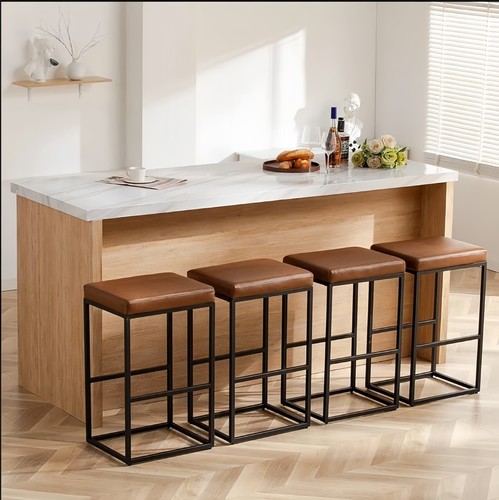 30 Inches Bar Stools Breakfast Bar Chairs w/ Footrest, Counter Stool for Kitchen - Picture 24 of 24