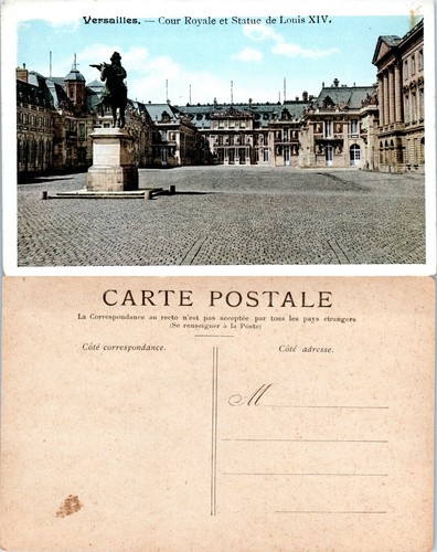 Royal Court and Statue of Louis XIV, France Vintage PC - 第 1/1 張圖片