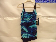 Robby Len, Women's Multicolor One Piece Swimsuit, Size 14, Waist 30"