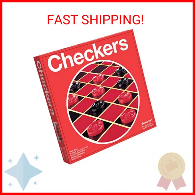  Pressman Checkers - Classic Game With Folding Board and  Interlocking Checkers, 2 Players : Toys & Games