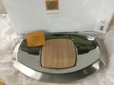 YAMAZAKI SIGNATURE COLLECTION CHEESE TRAY 18/10 STAINLESS STEEL $157.00 RETAIL