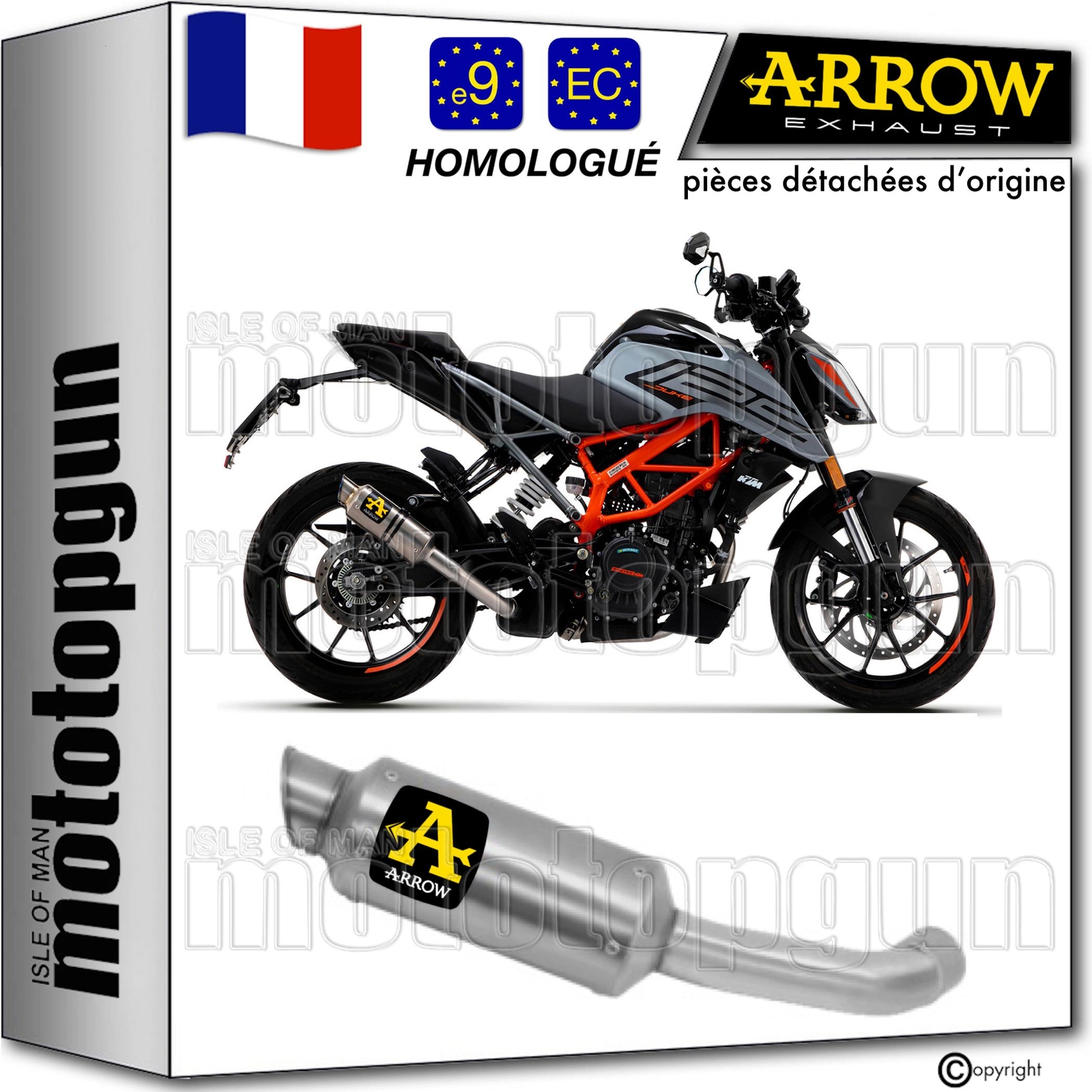 Echappement homologué Arrow GP-2 Duke 125 résout le manque de sonorité