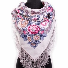 35" Kumushka Pavlovo Posad Shawl 1453-1 Кумушка Павловопосадский Платок