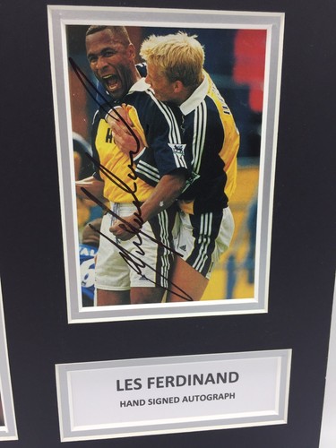 RARE Les Ferdinand Tottenham Signed Photo Display + COA AUTOGRAPH ENGLAND SPURS - Picture 3 of 4