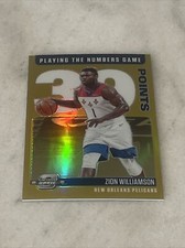 2020 Panini Contenders Optic Playing The Numbers Game Gold /10 Zion Williamson