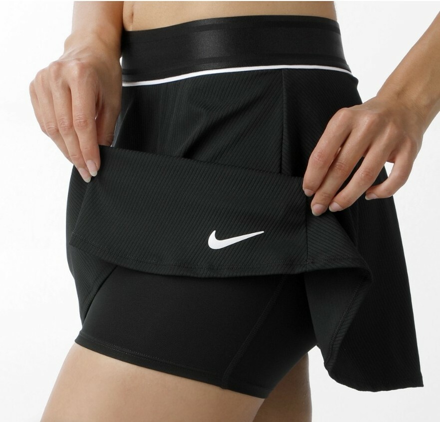 NIKE COURT FLOUNCY TENNIS SKIRT SIZE GIRLS XL (AR2349 010) BLACK