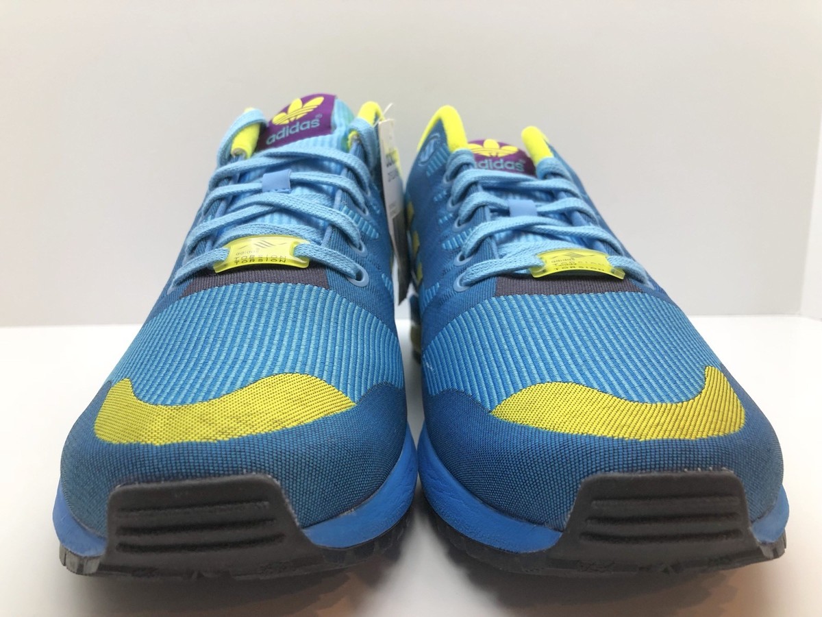 ADIDAS ORIGINALS ZX FLUX WEAVE OG AQUA BLUE PURPLE YELLOW ADIDAS ORIGINALS ZX FLUX WEAVE OG AQUA BLUE PURPLE YELLOW