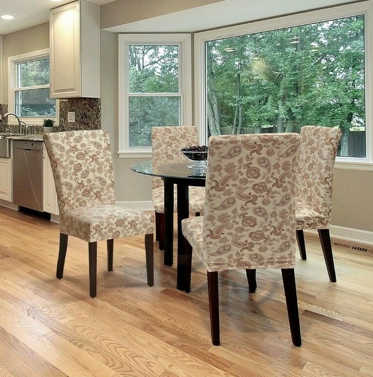 FurnitureSkins Paisley Stretch Slipcover Collection in Biscuit eBay