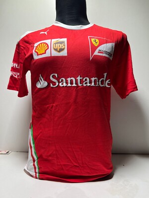 Ferrari Puma F1 Team Herren T-Shirt, XXL, Formel 1 Santander Männer Tee, 2XL