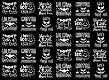 Halloween Quips 30 pcs White Fused Glass Decals
