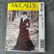 McCalls Sewing Pattern Costume M7732 Women Victorian Dress Jacket Skirt Sz 12-18