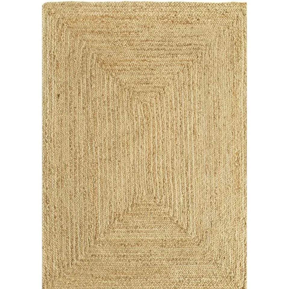 Natural Jute Rug Jute Braided Rug Bohemian Jute Rug Rectangular Jute Rug, Boho D - Image 2 of 4