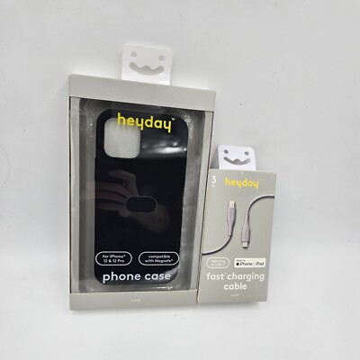 iPhone 12 & 12 Pro Charger/Case Bundle Black iPhone 12 Case 3ft Lightning Cable