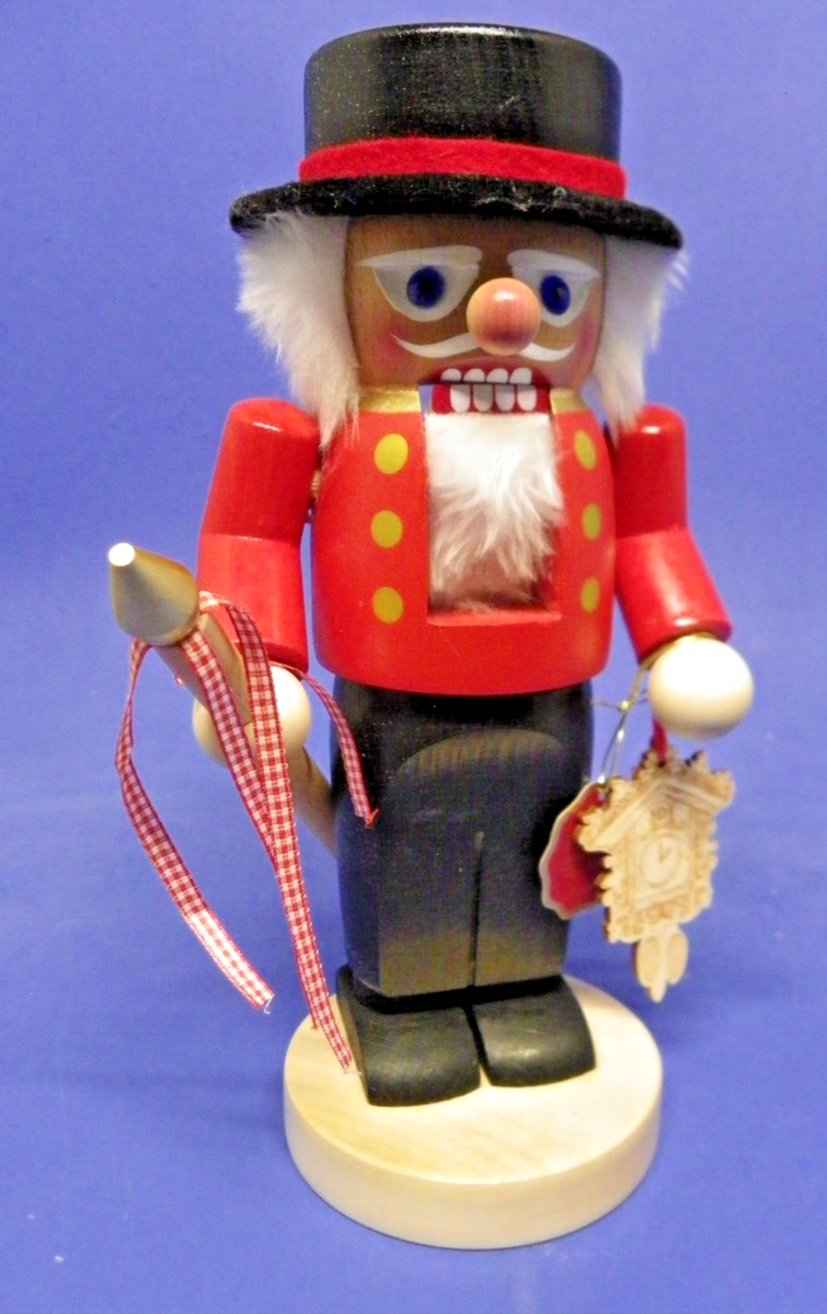 Steinbach Wooden Nutcracker Clock Master Heavy 10.5