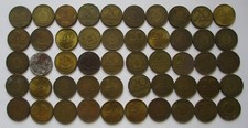 DDR 50 x 20 Pfennig Messing M&uuml;nzen (164101)