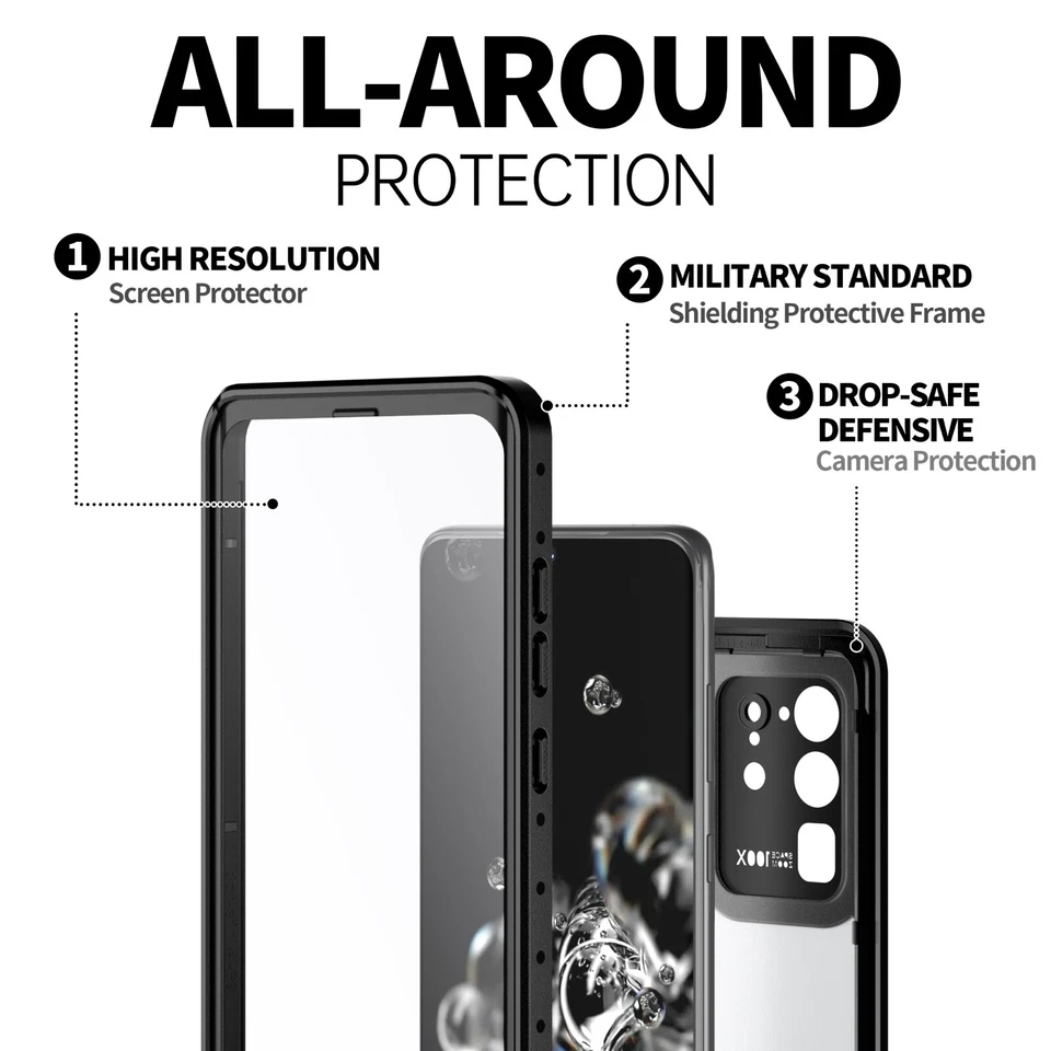 Funda impermeable a prueba de golpes para Samsung Galaxy S20 / S20+ Plus S20 Ultra 5G Foto 3 de 4