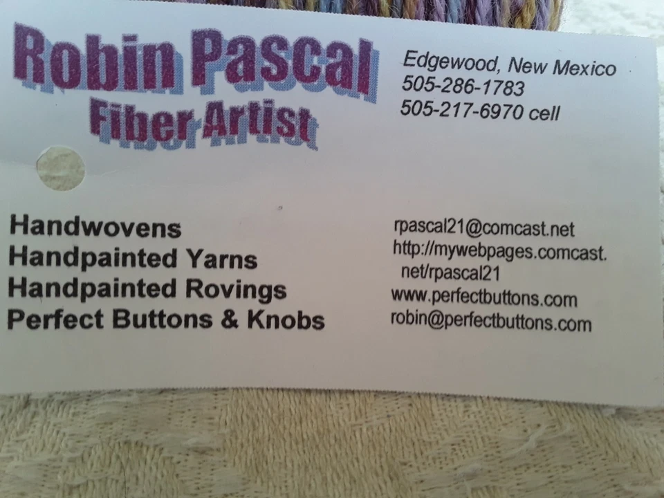 Robin Pascal Hand Painted Alpaca DK Yarn Mauve Blue Gold 1 Skein Already Wound - Image 4 of 4