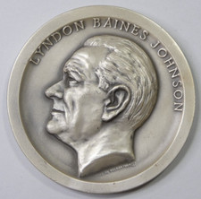 Lyndon B. Johnson Inauguration Medal Medallic Art Co 999 Fine Silver 4.6 oz