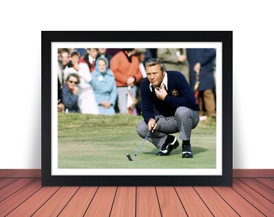 Framed ARNOLD PALMER Golf Photo Picture 1973 RYDER CUP Muirfield 8x10 11x14 (W7)