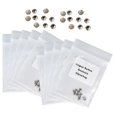 100 piezas Botones Linguales de Ortodoncia Dental Redonda Bondable mono Metal
