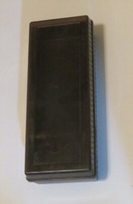 Plastic Cassette Tape Storage Holds 15 Tapes Black / SMOKE Box with Lid,