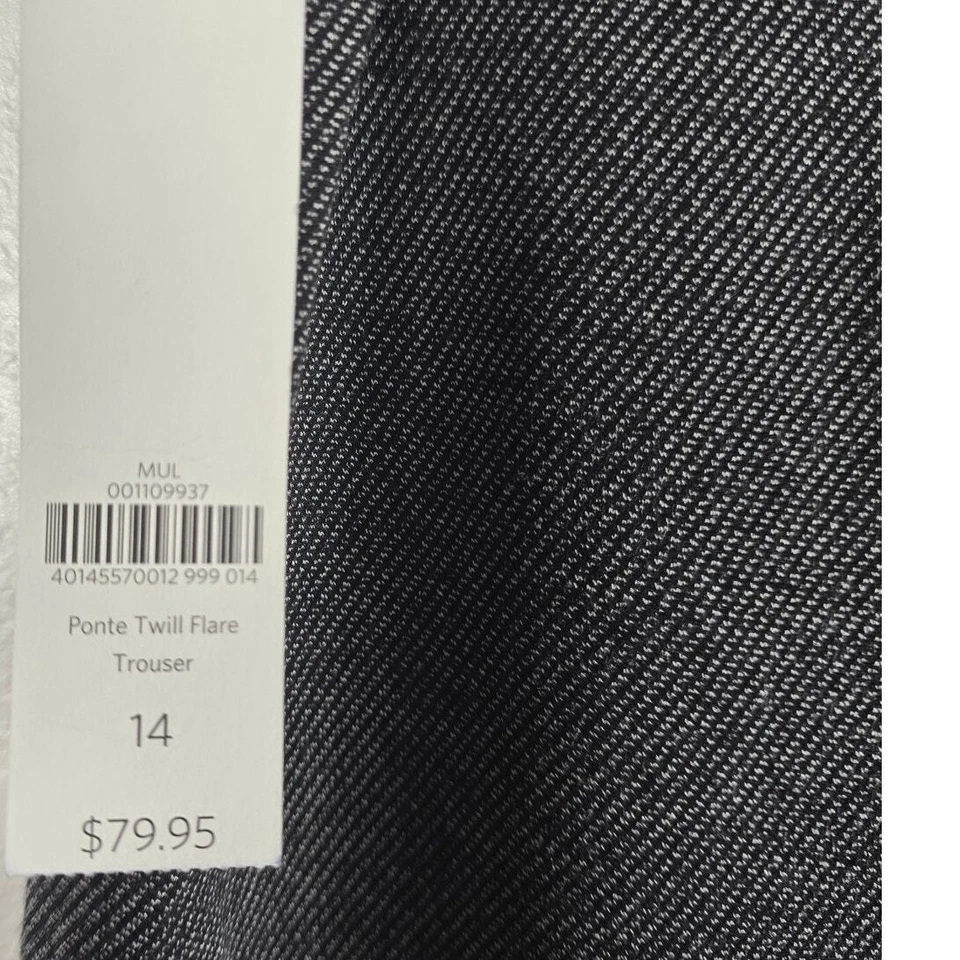 Pantalones de vestir para mujer Coldwater Creek nuevos con etiquetas ajuste natural negro tostado pierna acampanada 14 Foto 3 de 4