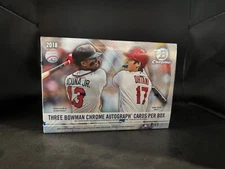 2018 Bowman Chrome Baseball HTA Factory Sealed Hobby Box 3 Auto RC