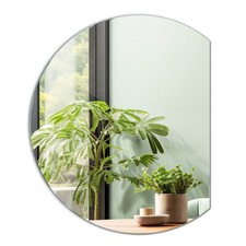 Runder Spiegel mit abgeschrägter Seite Premium Wandmontiert Hängend 70 cm