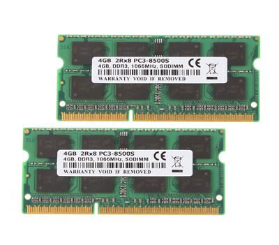 Pc3 8500 Ddr3 Ram X 4gb 8gb 4gb 2rx8 Pc3 8500s Ddr3 2x4gb Laptop