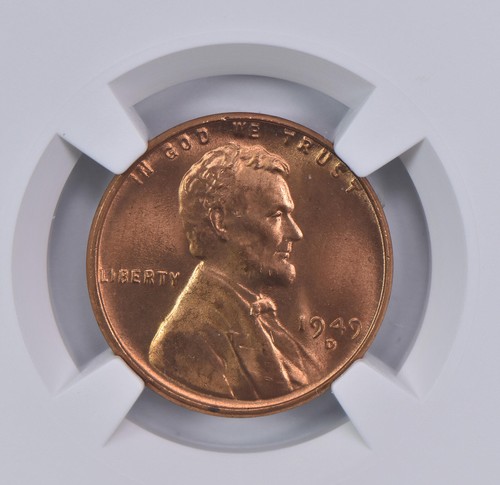 1949-D Lincoln Wheat Cent MS66 RD NGC Special Label - Picture 3 of 5