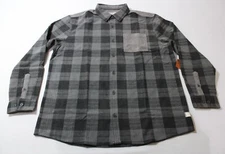 Branded Bills Men's L/S Legacy Cordridge Flannel AC2 Charcoal Plaid Large NWT 
