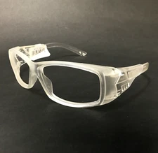 OnGuard Eyeglasses Frames OG255 CLR Matte Smoke Clear Wrap Full Rim 59-15-125