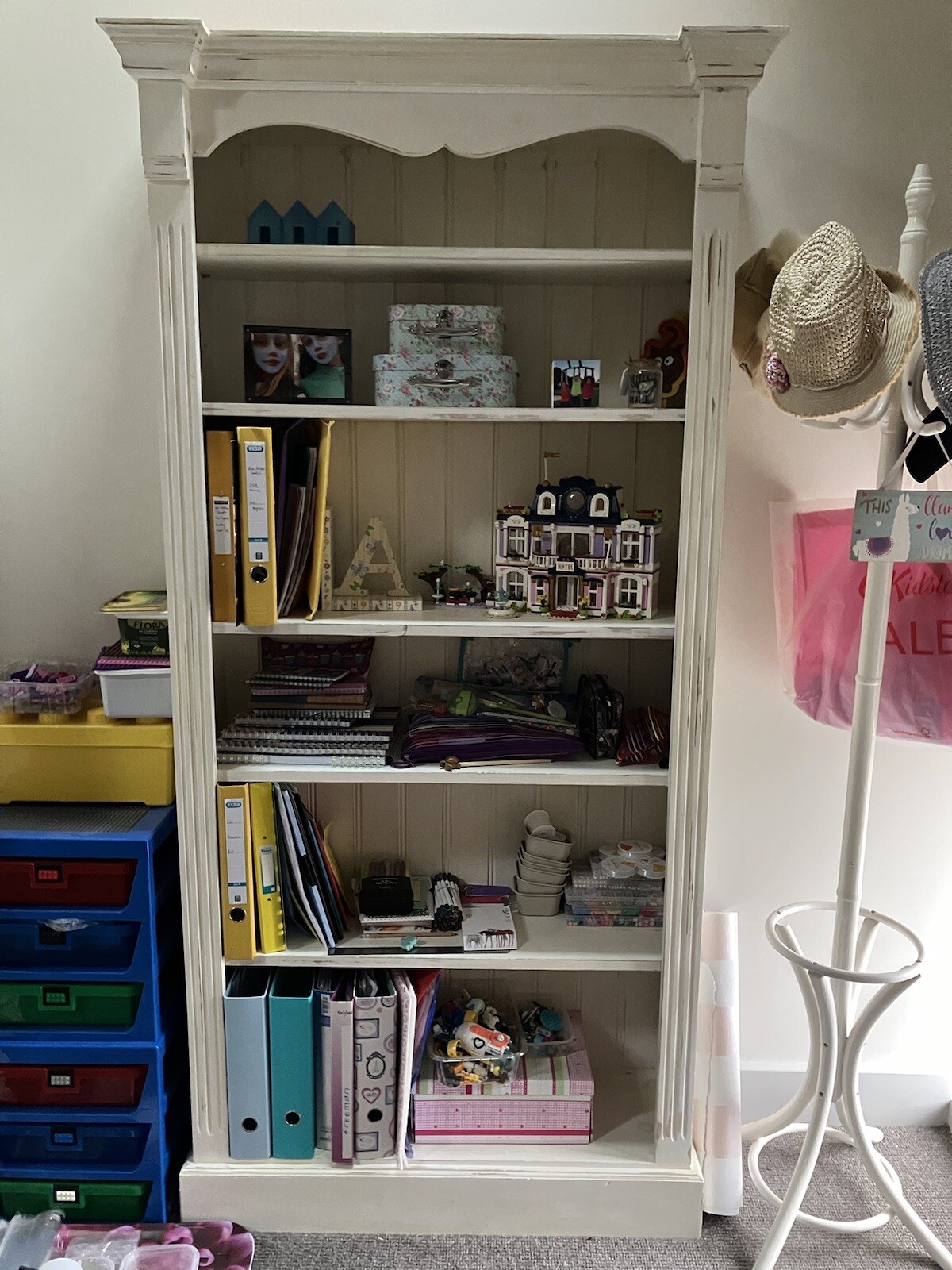 Shabby Chic Tall Pine Bookcase eBay