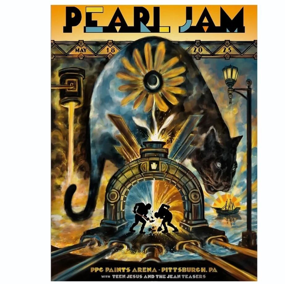 Pearl J Poster Pittsburgh Pennsylvania Concert 2025