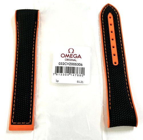 Orange Rubber Watch Band Strap 