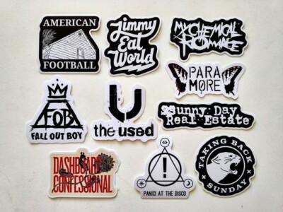 Emo Vinyl Sticker Lot (10 Pack) SET 1 indie screamo music band hardcore punk pop