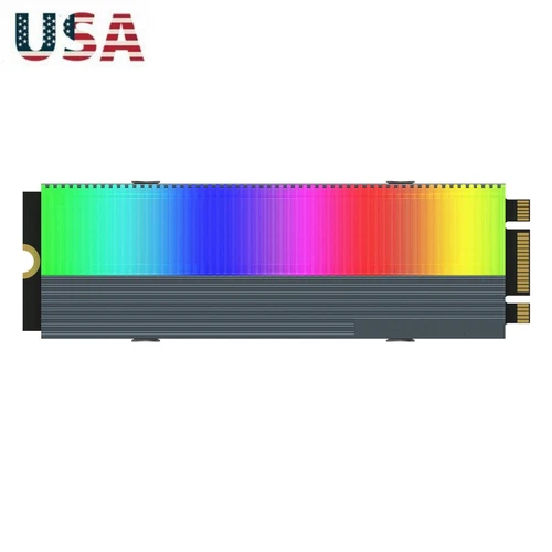 M2 ARGB SSD Heatsink Cooler Solid State Drive Hard Disk Radiator Cooling Pad A