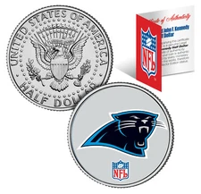 CAROLINA PANTHERS NFL JFK Kennedy Half Dollar US Coin  *Officially Licensed*