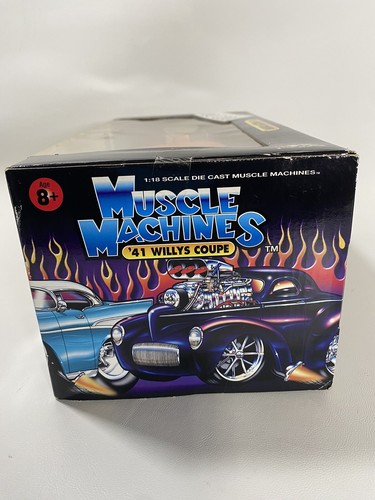 Muscle Machines '41 Willys Coupe 1/18 Scale Bright Orange Vintage NIB - Picture 6 of 13