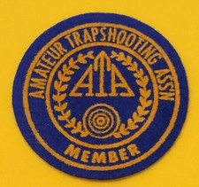 ATA Amateur Trapshooting Association Member EARLY FELT PATCH ORIGINAL VINTAGE
