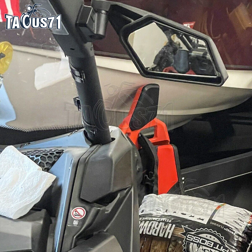 UTV Rear View Racing Side Mirror 2X Fit Can Am Maverick X3 Max Turbo R 2017-2024 - Image 2 of 4