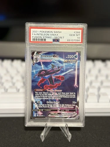 2021 Pokemon Inteleon VMAX Fusion Strike - Secret PSA 10 #266