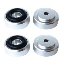 4pcs Silver Shock Absorber Turntable Pads Audio CD HIFI Speaker Isolation Feet